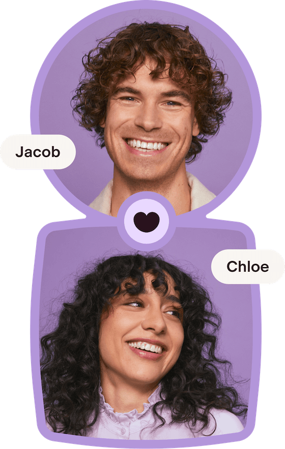 Twee profielen met een match op Badoo